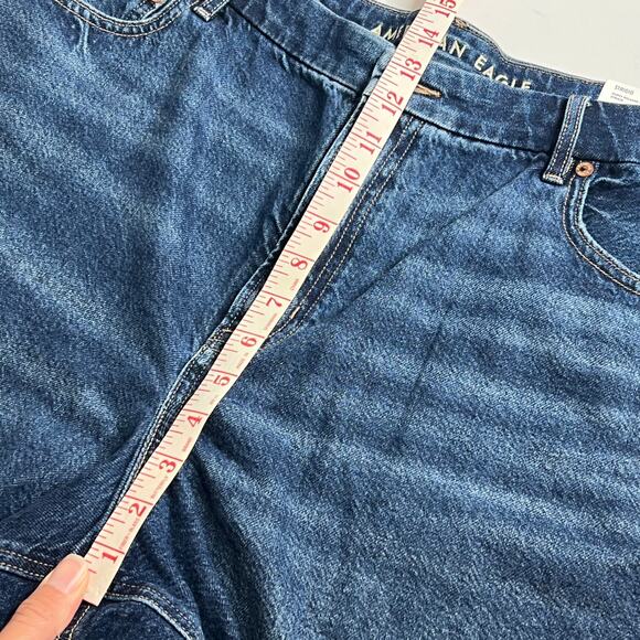 American Eagle Curvy Relaxed Short Dark Wash Denim Plus Size 18 - Picture 6 of 7